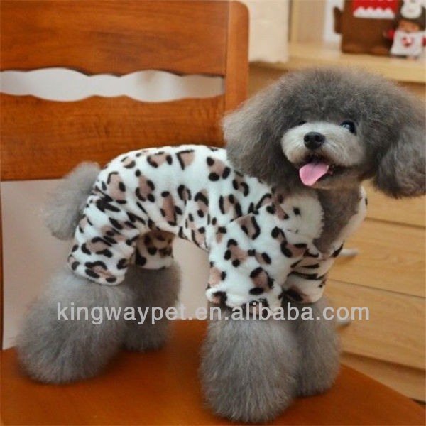 7.8" Dogs body Cute Leopard Pet Dogs Pajama Free Ship dogs cloth
