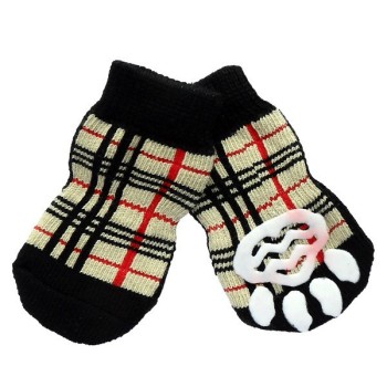 quality cute plaid dog socks