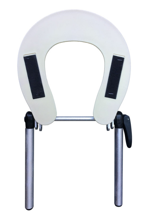 Aluminum adjustable headrest for masssage table