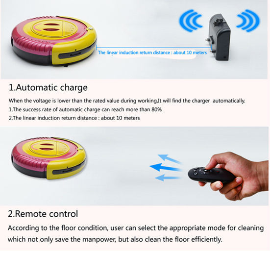 2014 intelligent &newest bagless multifunction robot vacuum cleaner JL-R002 with mop