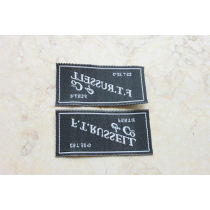 Woven label with Iron adhesive glue one backside