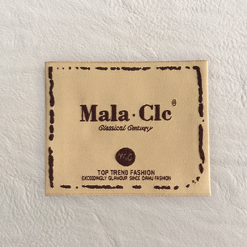 Woven label with Iron glue one backside