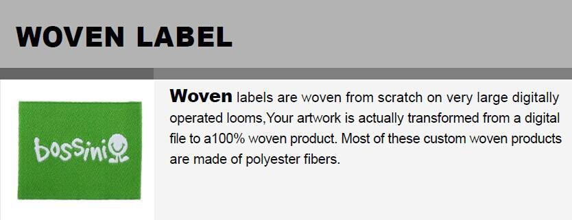 100% cotton woven label