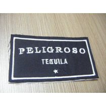 Colorful big size woven label for famous brand clothing