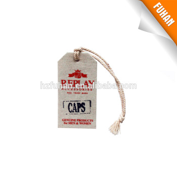 China produce wholesale high density clothing hang tags with string