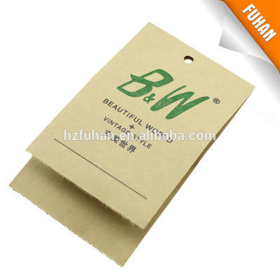 Personal style customized kraft hang tags for suit