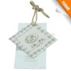 New design custom paper garment hang tag with eyelet and string