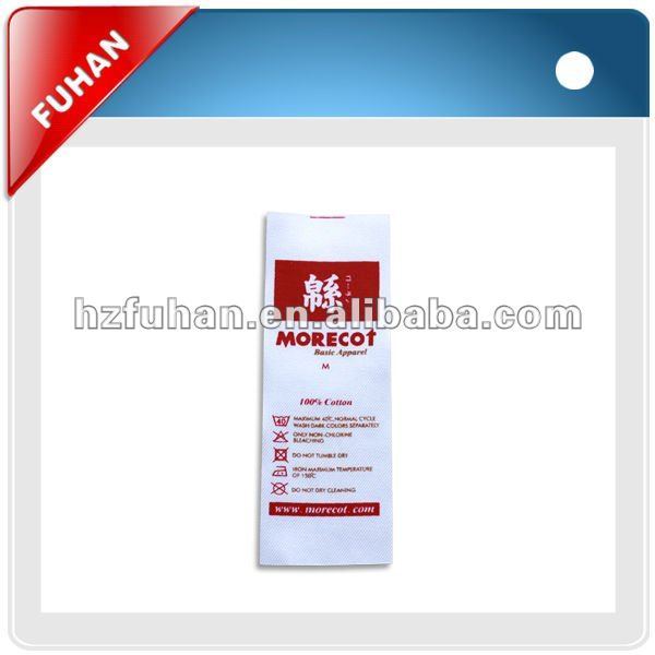 Lowest priced screen printing surface handling label for clothing ,toy use