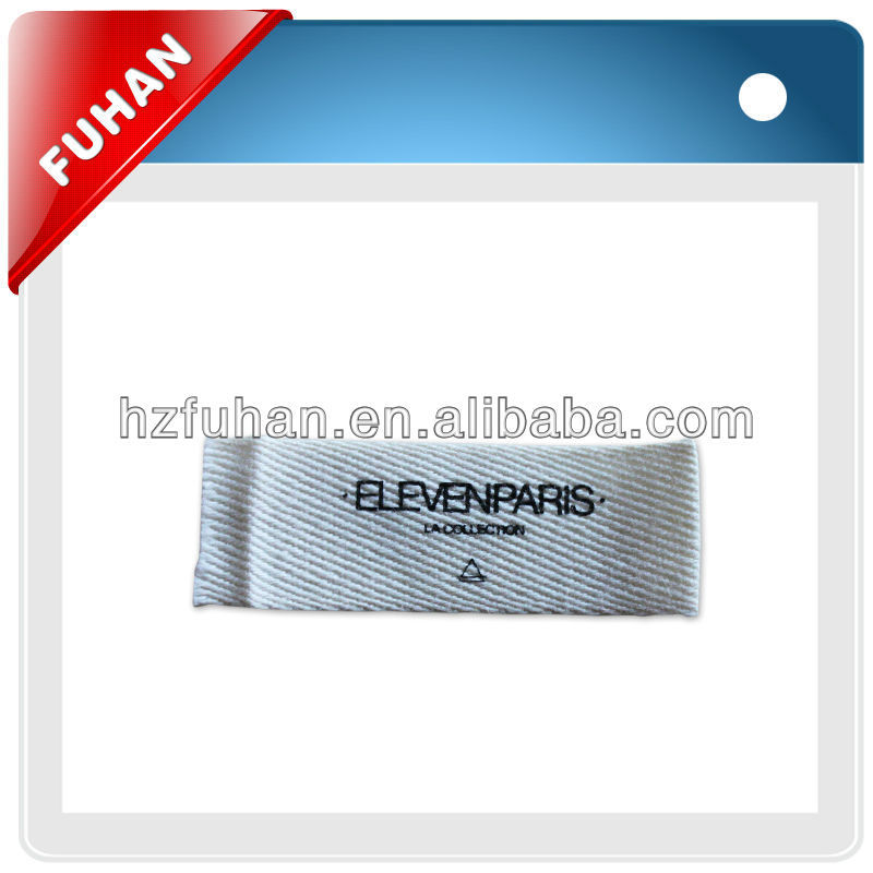 Hot popular fabric printed clothing label