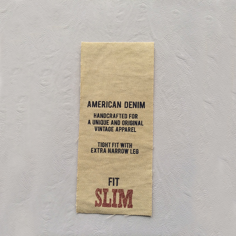 Silk screen printed labels in garment