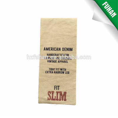 Exquisite Custom Canvas Screen Print Fabric Labels for Clothing