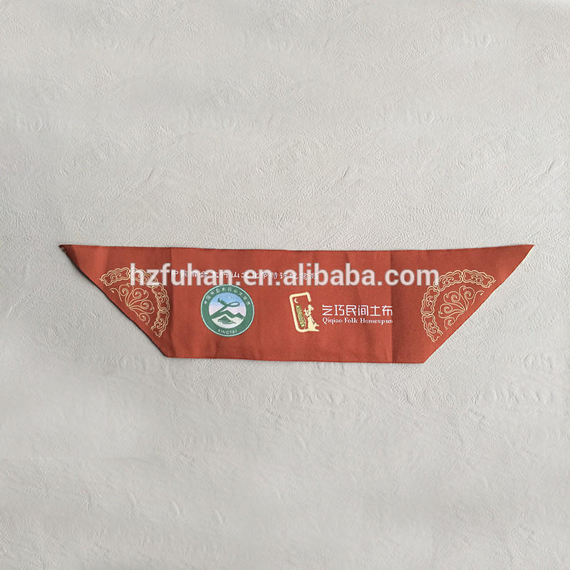 New product triangle polyester printing label for home textile