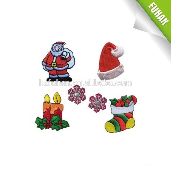 embroidery cute&hot sale cartoon christmas tree/santa claus/ornament patch applique
