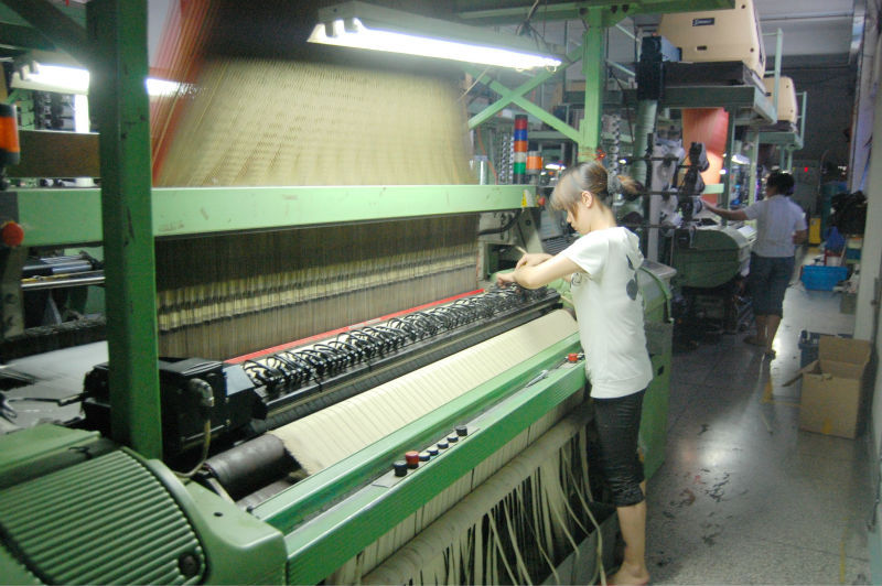 2013 Directly factory garment label in metallic yarn