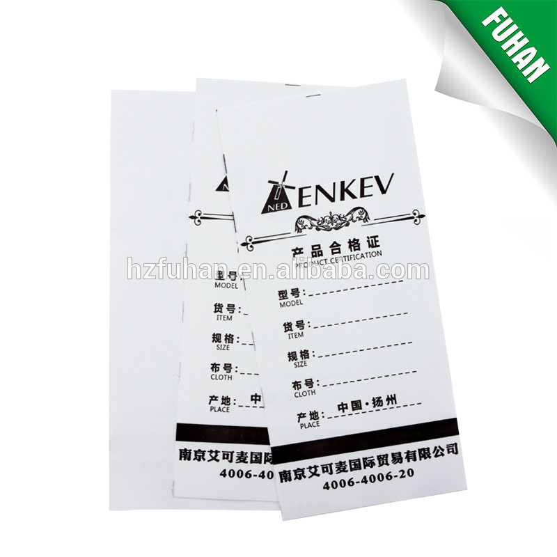 customized high quality heat transfer care label