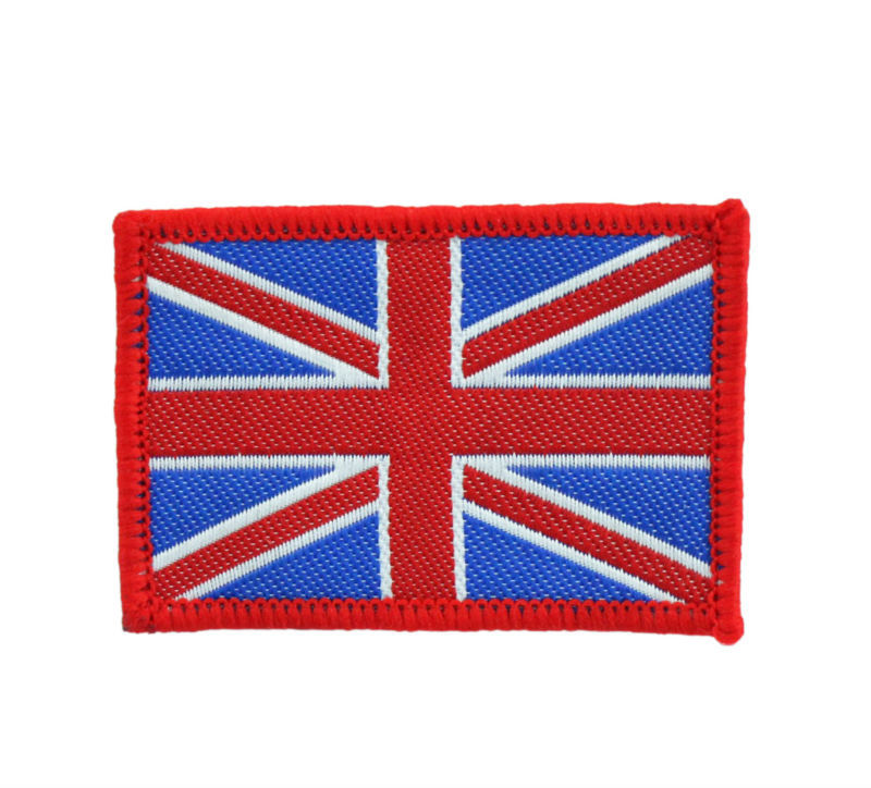 customized woven patch for military uniform with hot melt