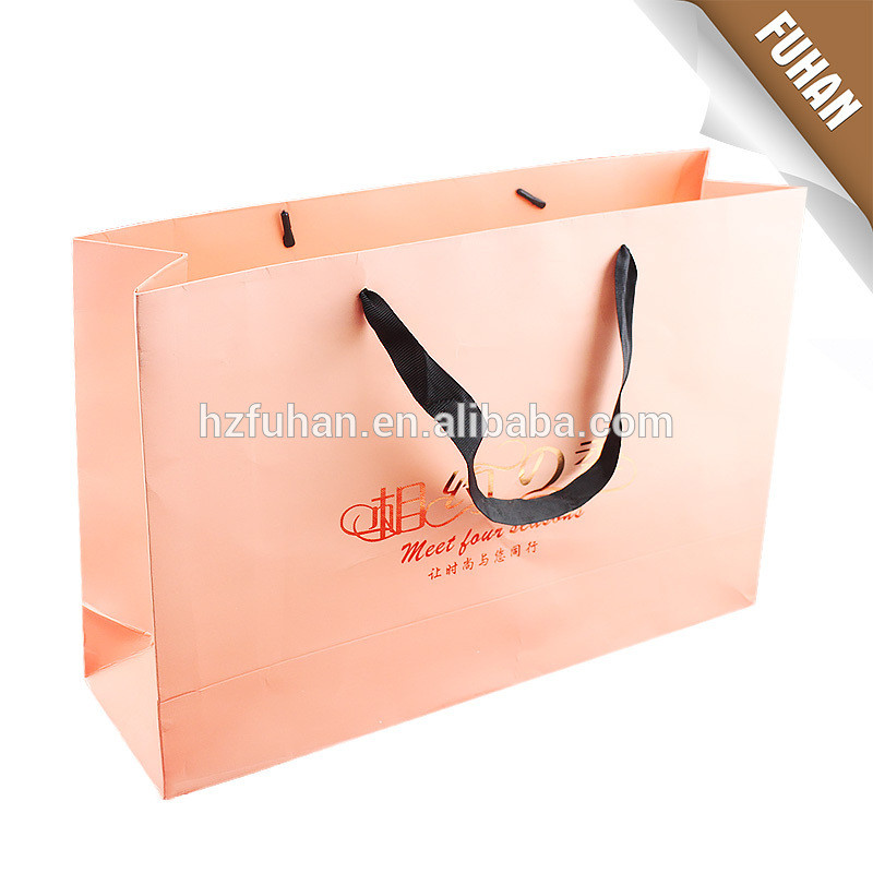 Fashional high grade coated art paper handled bag