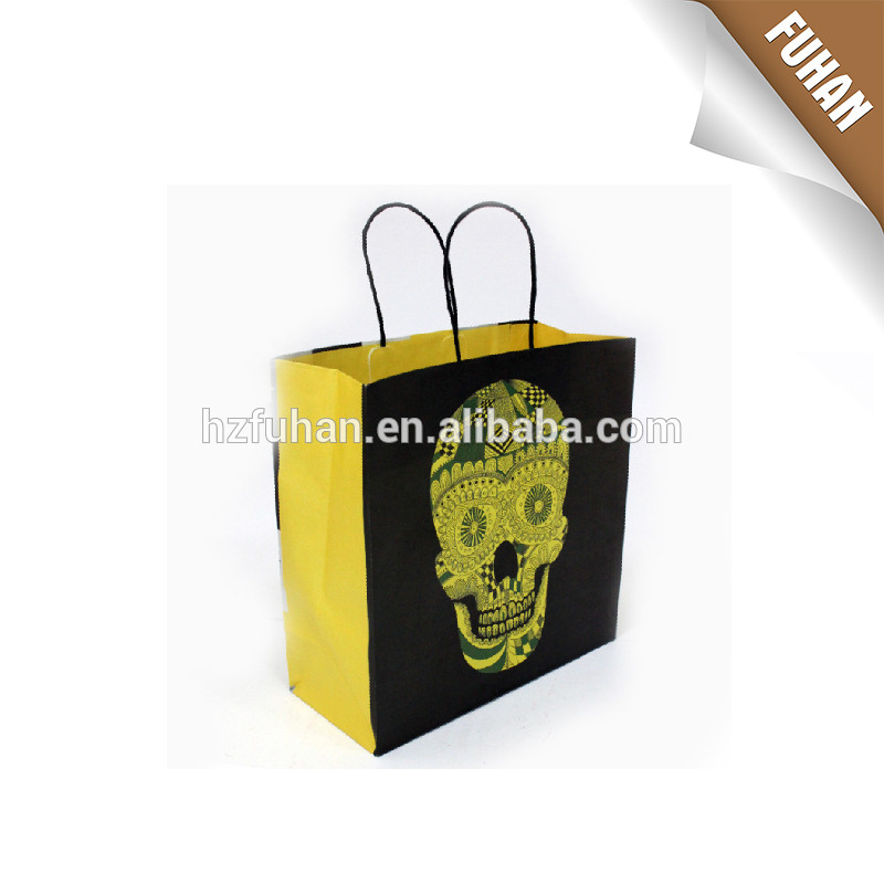 Good quality customized promotional handle paper shopping bag