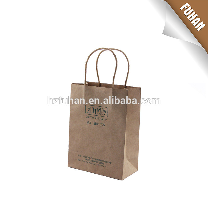 Recycled and fashion design brown kraft paper bags