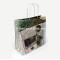 personalized fashionable printed gift paper bag with handled coloured ribbon for shopping/garment/food