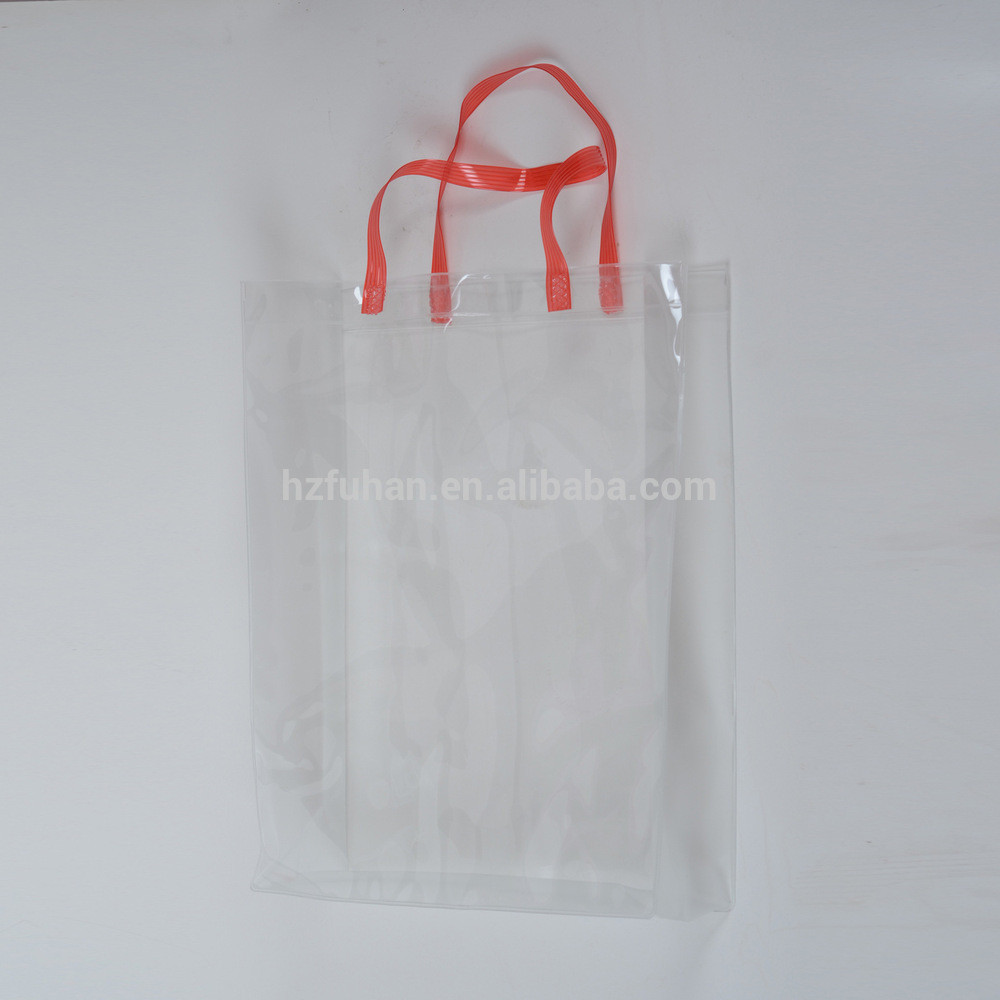 Eco-friendly transparent clear pvc cosmetic bag with zipper
