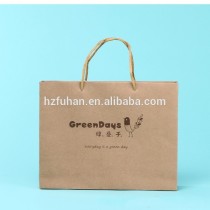 ECO-friendly kraft shopping bags with twisted paper handle