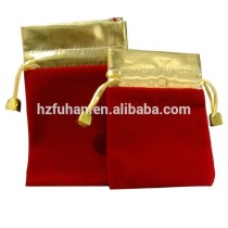 Different size of velvet bags with logo