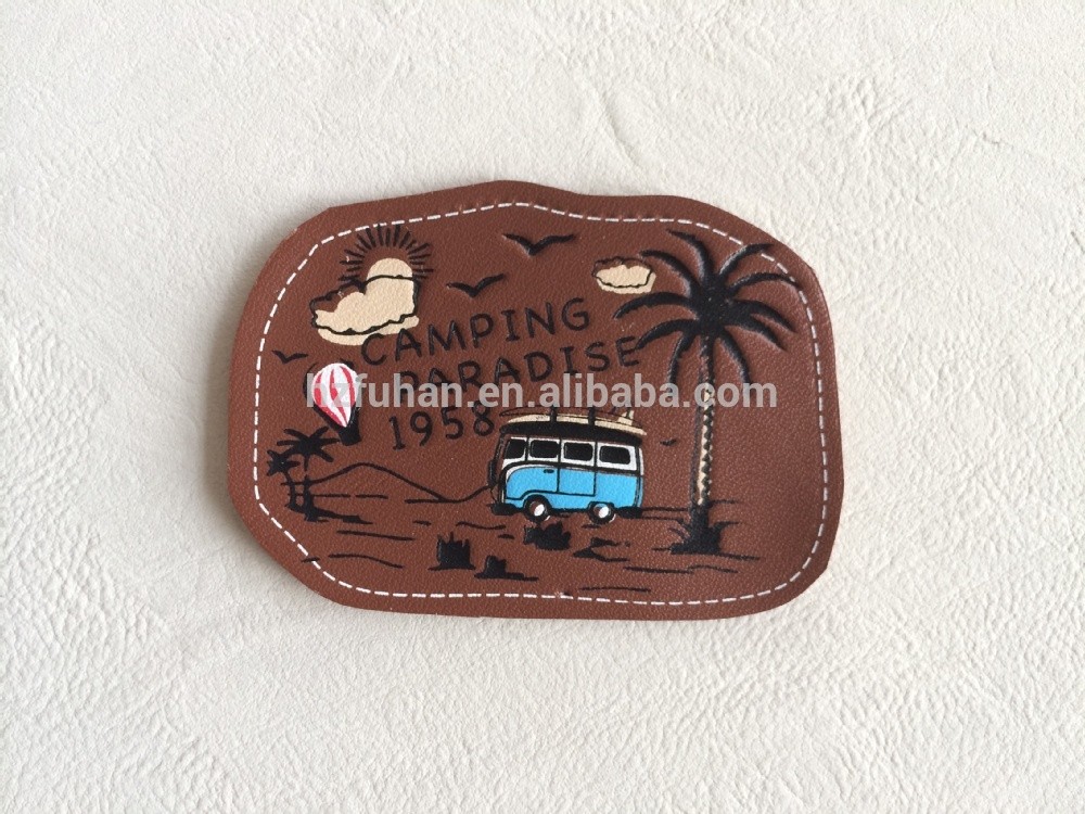 Factory price for jeans pu patch label