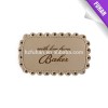 Fashion Custom brown embossed leather patch with sequined and beaded