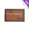 Custom embossed leather label with personalized logo