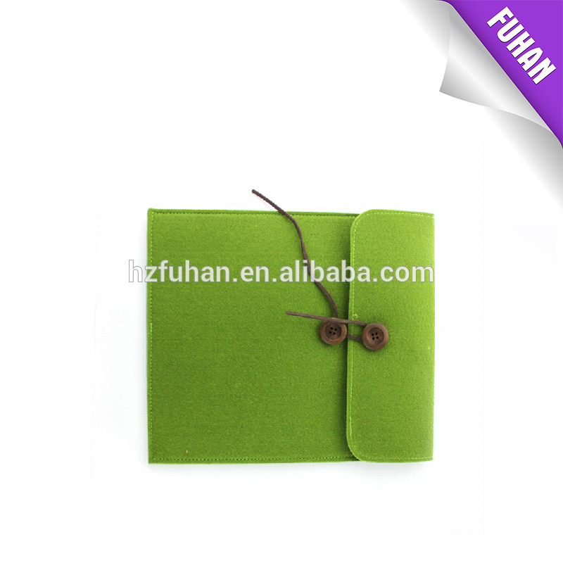 Nice and fancy green felt fabric packaging bags