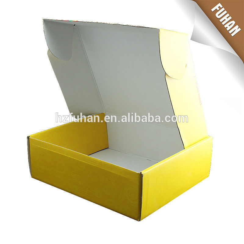 Newest design yellow color Chinese style printing packaging box