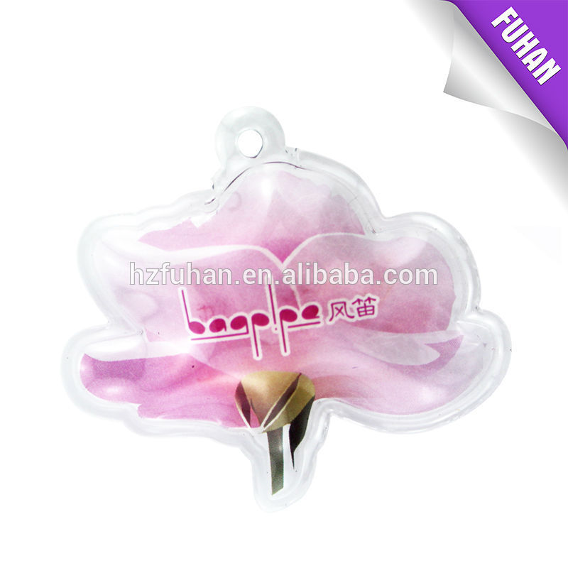Cute PVC feather down label for winter fashion clothing