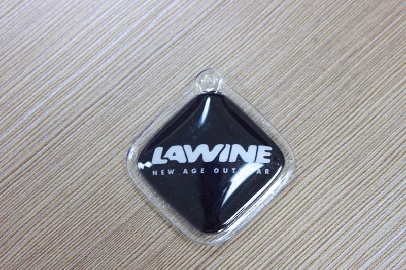 Leather tag in shade for winter clothes with LOGO printing