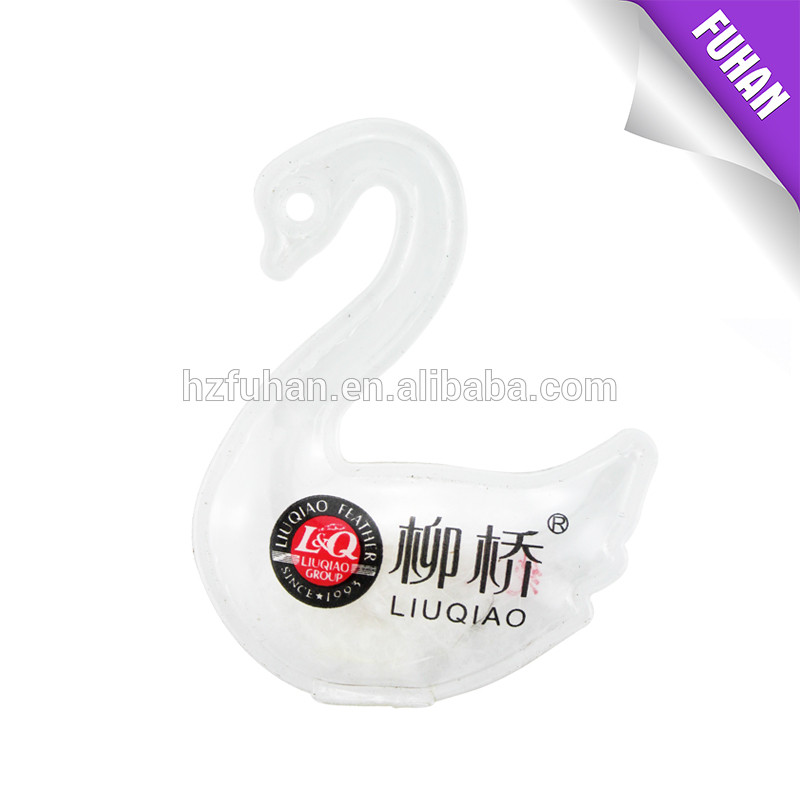 Winter clothes customized inflatable feather filled label