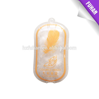Various shape cute down feather pvc tag for winter coat
