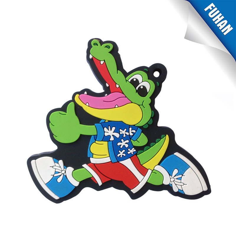 Customized Velcro-backed patches PVC/silicone patch BJP023