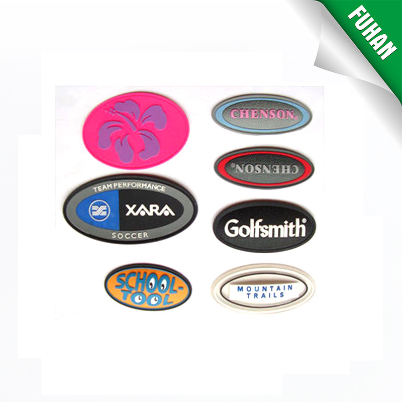 Garment Clothing Shoe Using 3d Soft Silicone PVC Rubber Patches