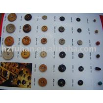 colorful garment wooden button