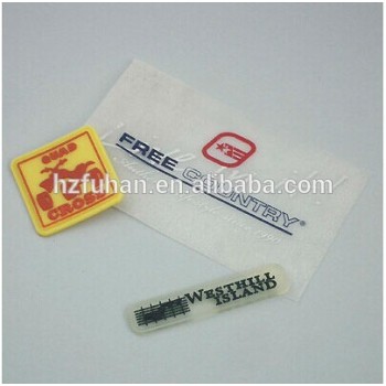 2014 factory directly customized silk screen soft TPU printing label for apparel