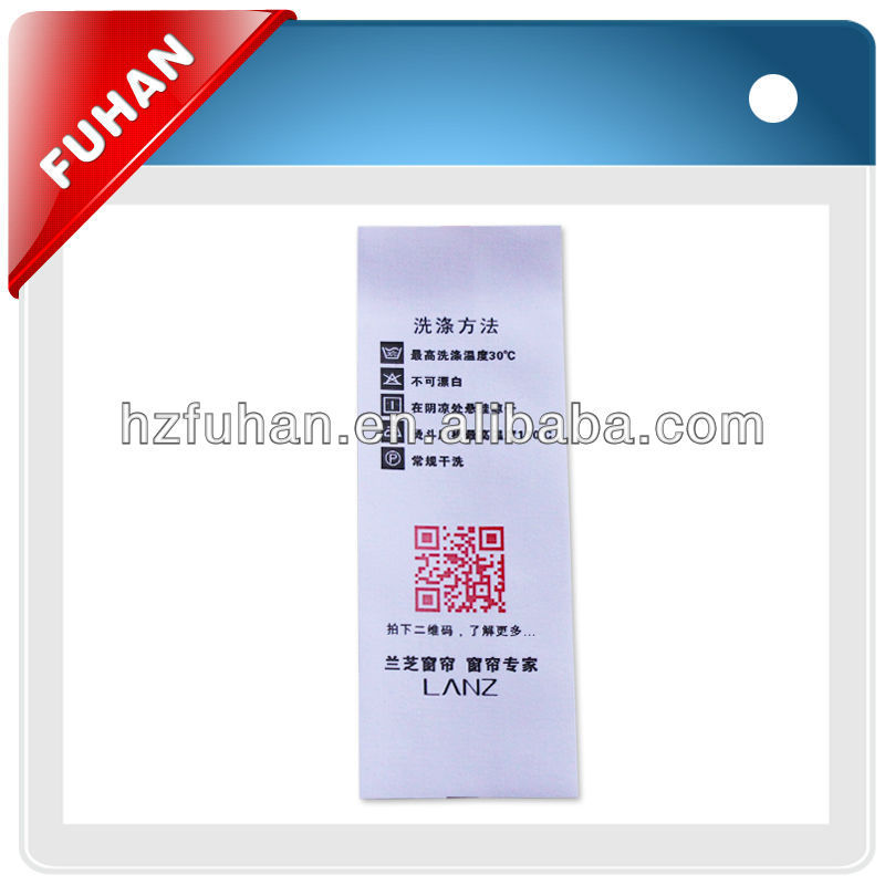 Custom high quality printed satin ribbon label
