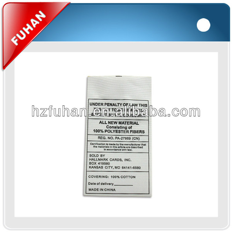 Direct Manufacturer high quality t-shirt printing tag label