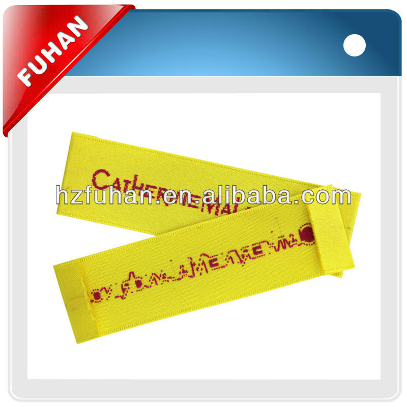 High quality end folded woven label for garment