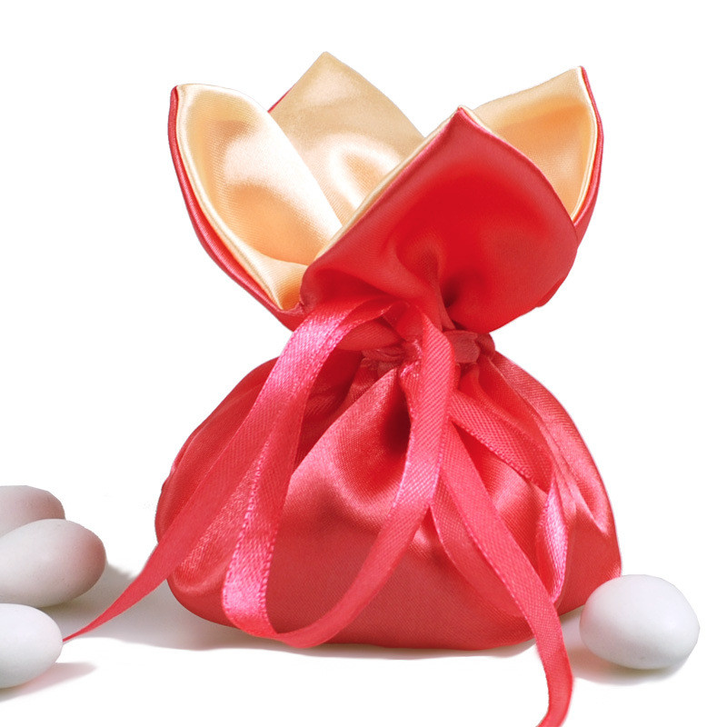 Premium quaity fasionable personalized organza bags with logo ribbon