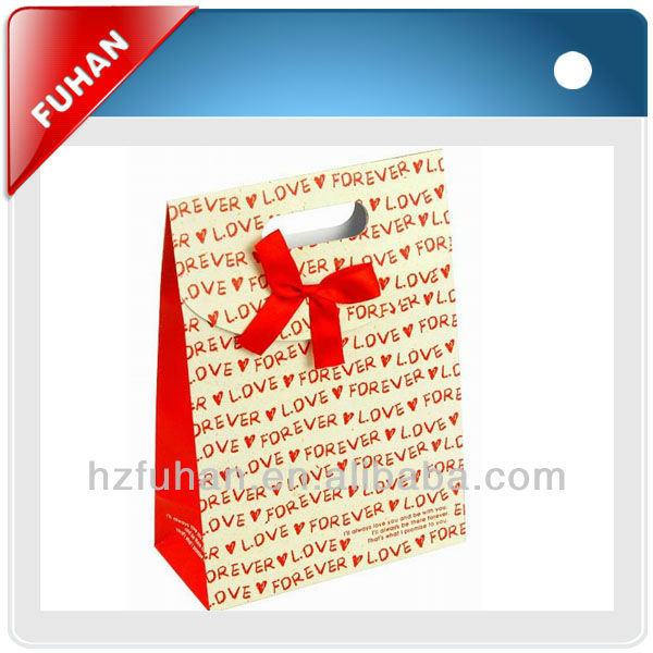 self adhesive seal gift paper bag/Christmas paper packaging