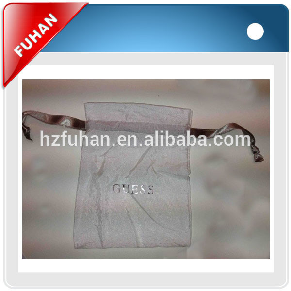 Premium quality organza bags with logo ribbon