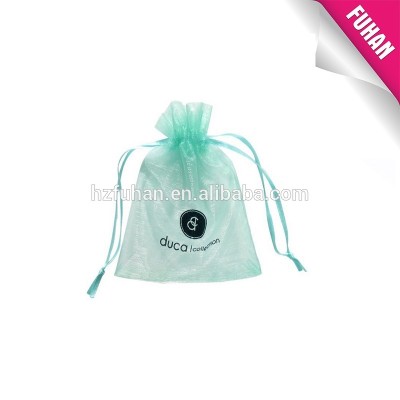 Fashionable Customized Popular design shape printed organza bags with drawstring