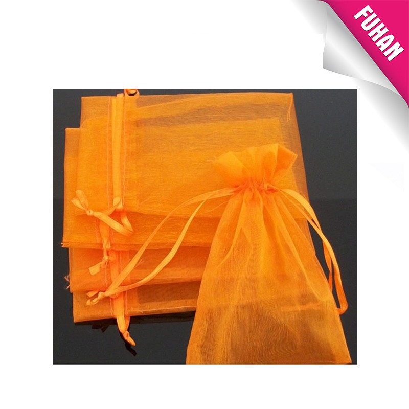 Fashionable Customized Logo Sheer Organza Bag For Gift Jewelry Cosmetic