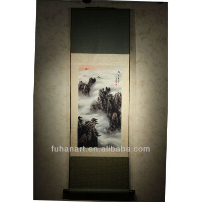 Silk scroll painting landscapes