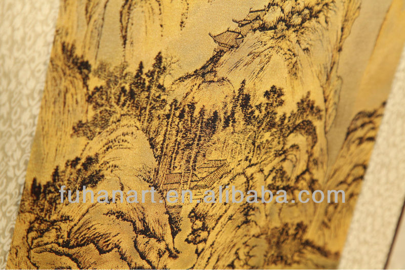 Famous paintings,Chinese Landscape painting ,silk gift